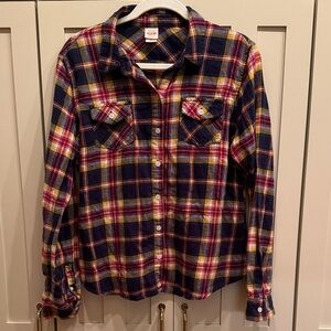 Mossimo Supply Co. Plaid Button Down Shirt - Red, Yellow, Blue